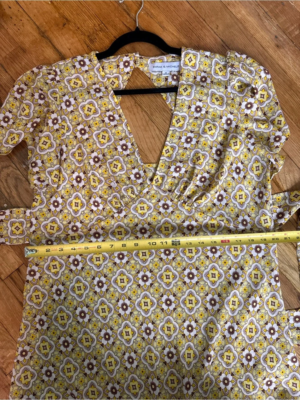 Yellow Floral Print V-Neck Maxi Dress